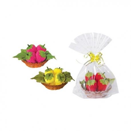 DULCES FRESAS EN CESTITA Y BOLSITA DE REGALO - Imagen 1