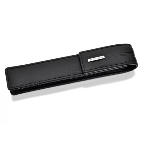 ESTUCHE EN PIEL NEGRA CROSS PARA 1 UNIDAD